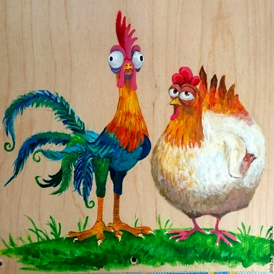 Курица и петух