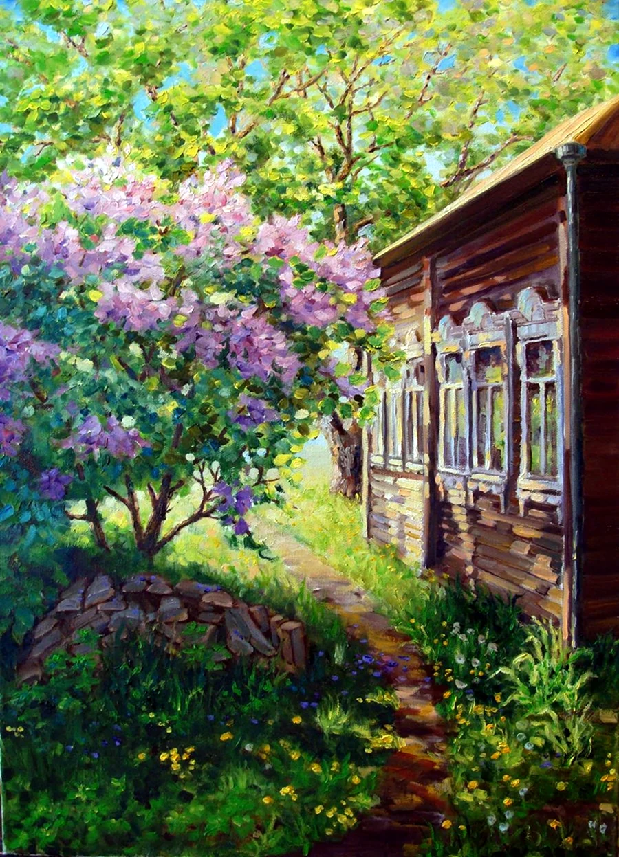 Кустодиев цветущие сады
