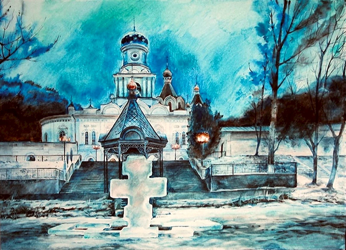 Кустодиев водосвятие