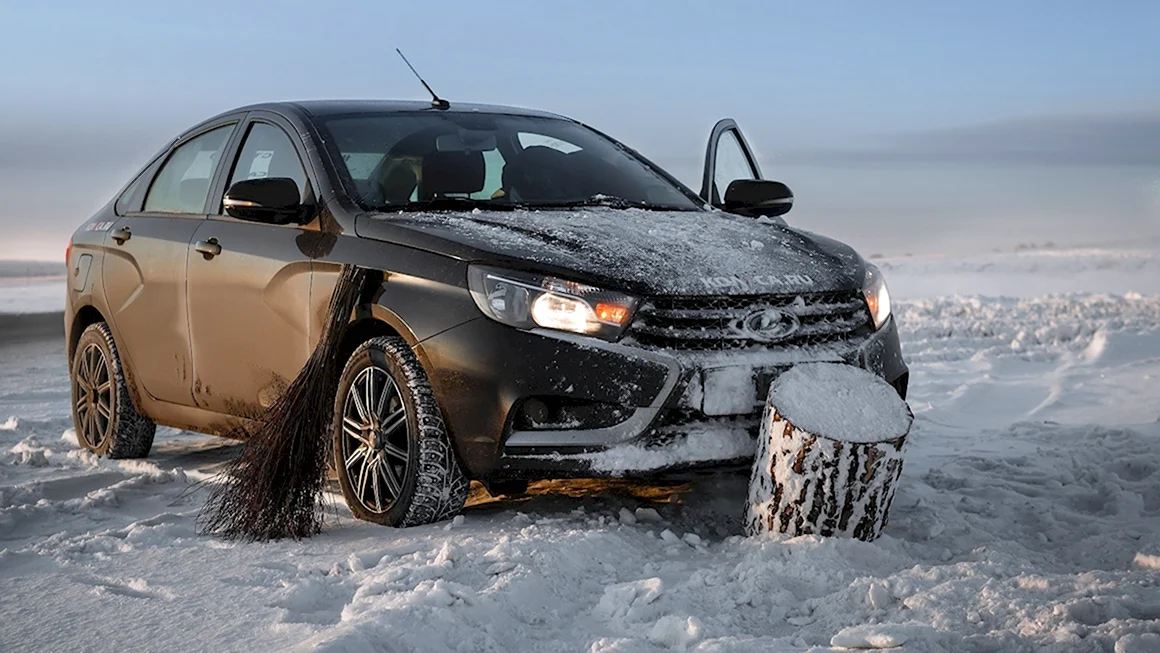 Lada Vesta зимой