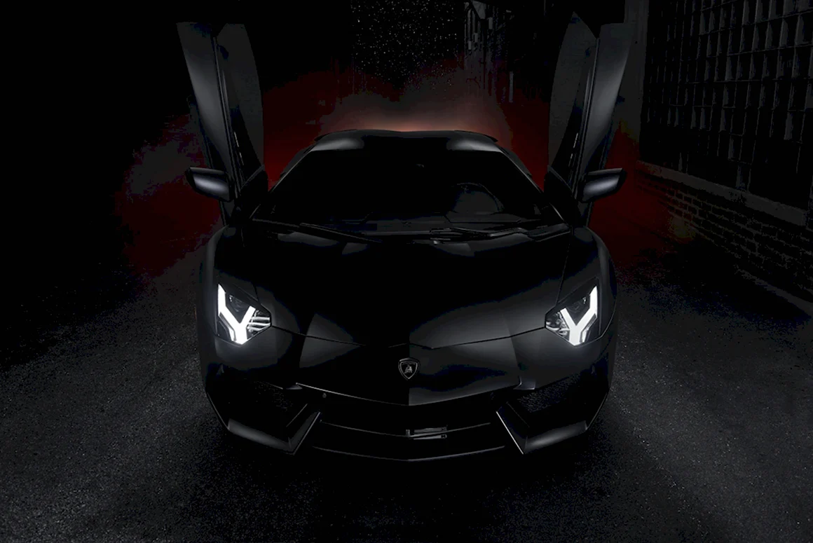 Lamborghini Aventador Black фары