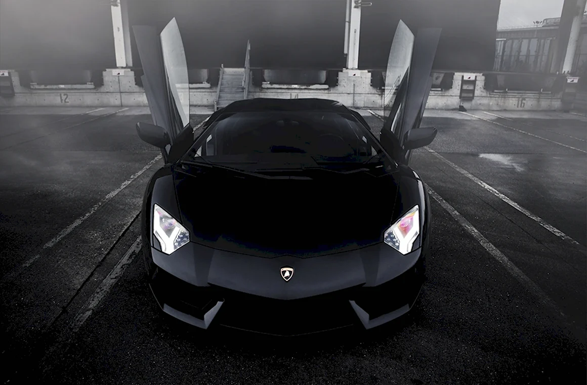 Lamborghini Aventador черный обои