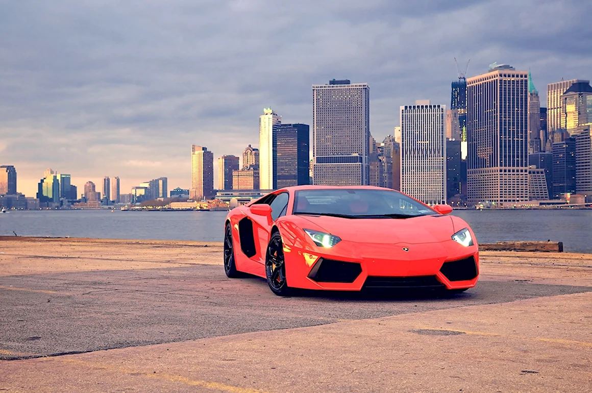 Lamborghini Aventador lp700-4 красный