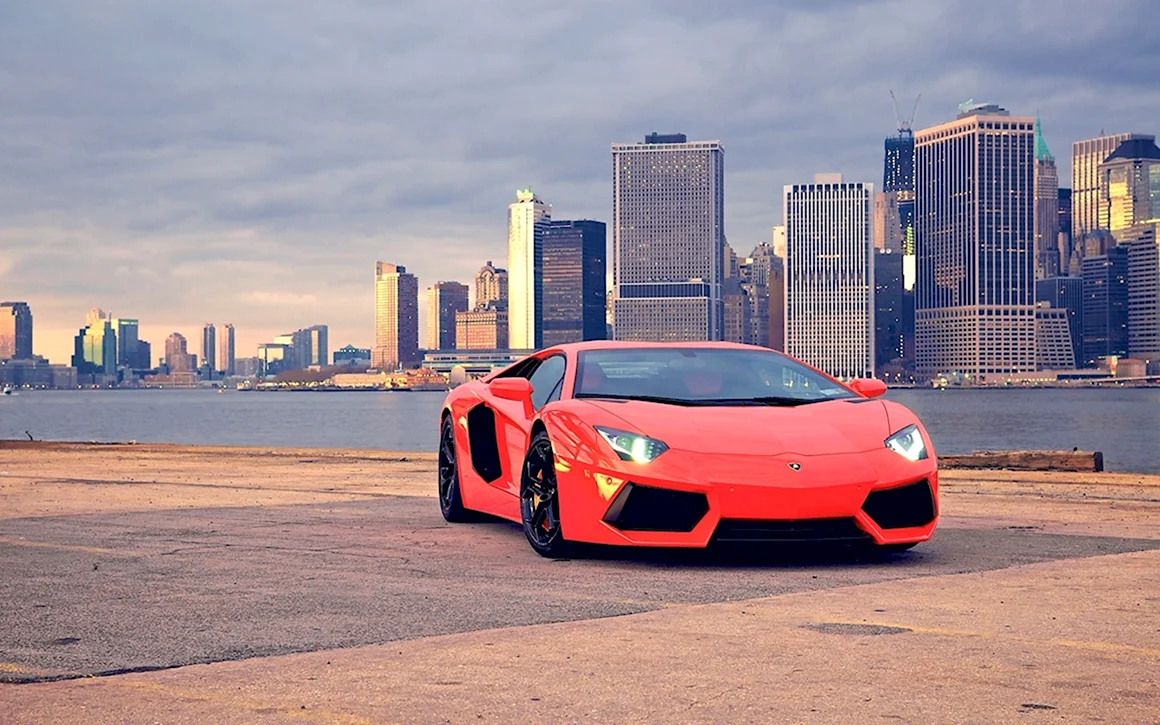 Lamborghini Aventador lp700-4 красный