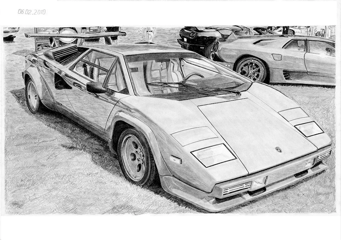 Lamborghini Countach lp500s чертеж