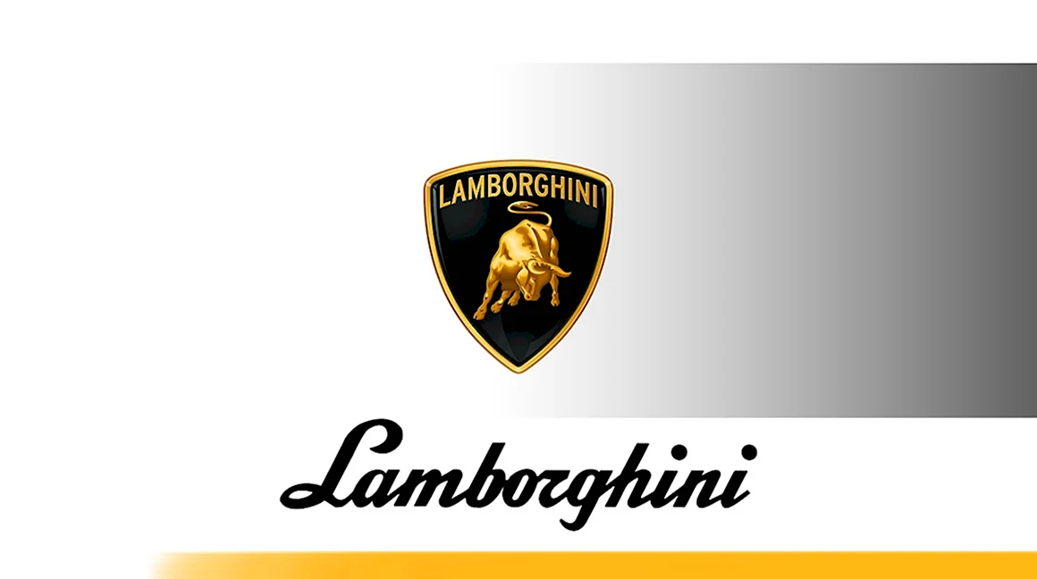 Lamborghini logo на белом фоне