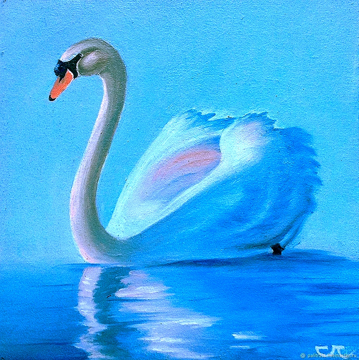 Лебедь рисунок