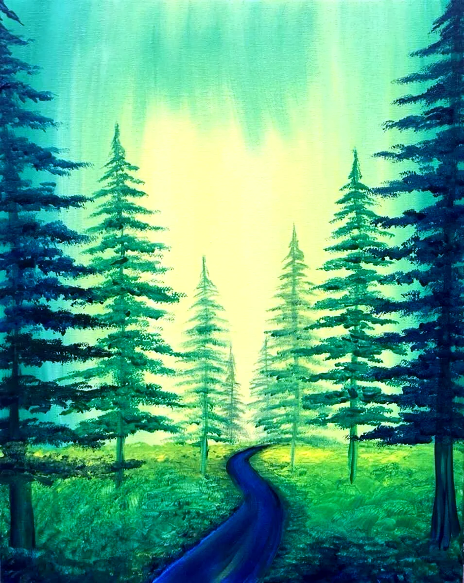 Лес рисунок
