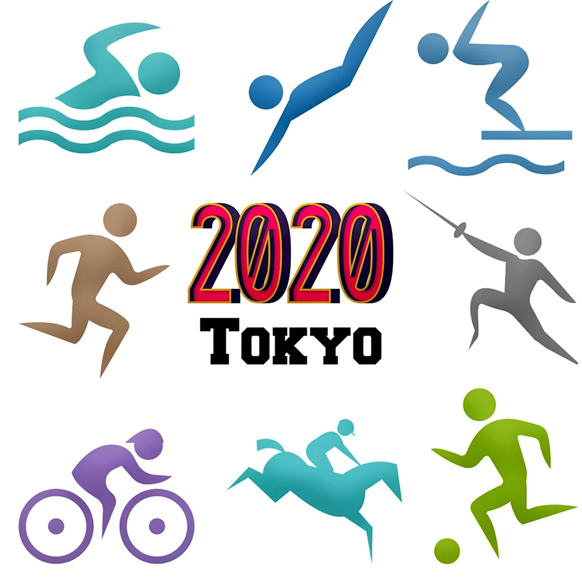 Летние Олимпийские игры 2020 логотип