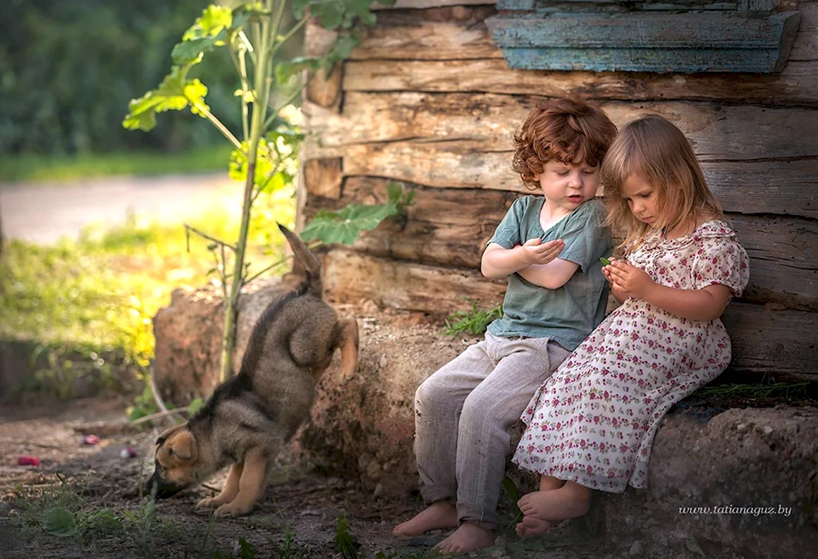 Лето в деревне дети