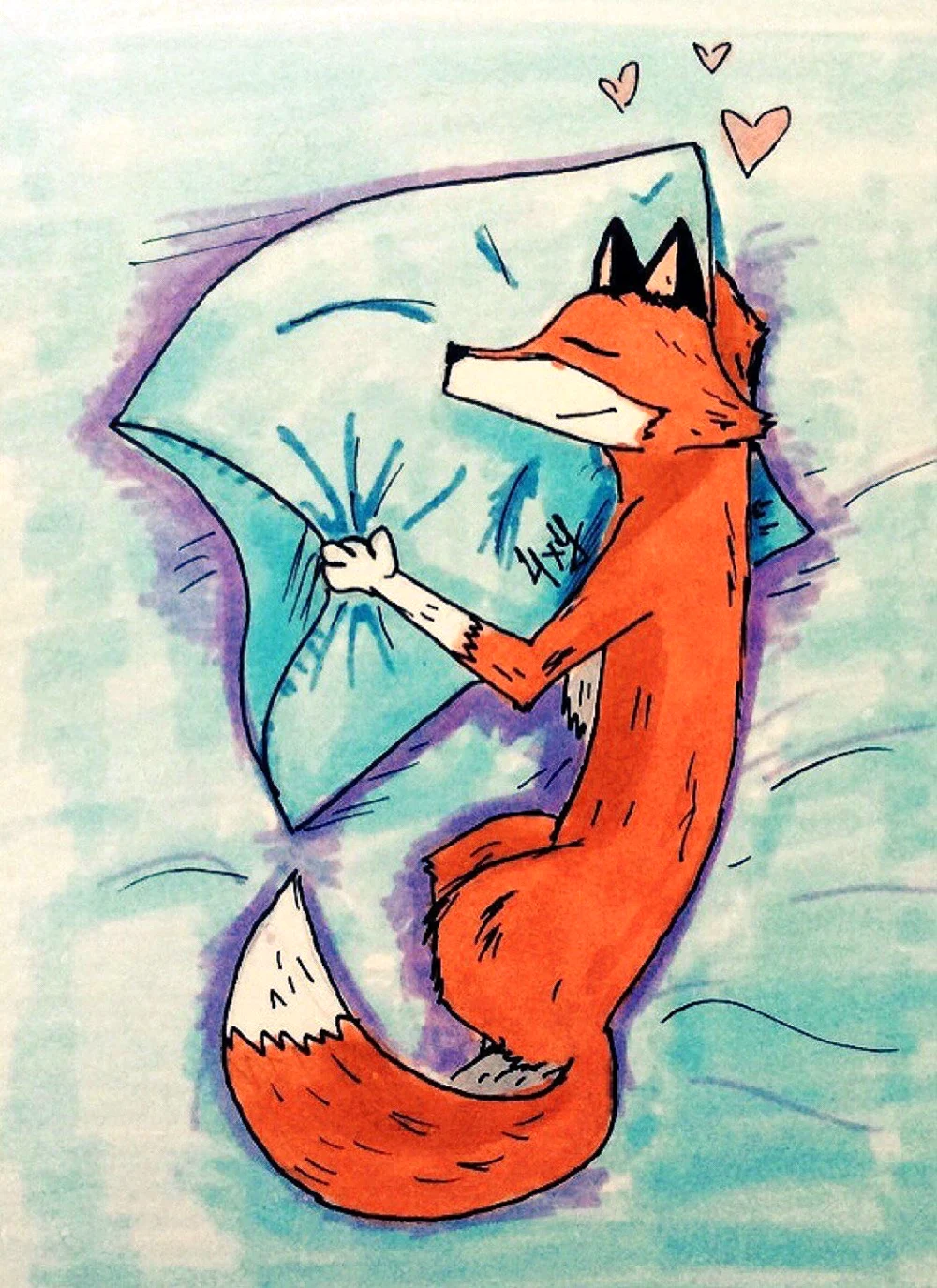 Лисичка рисунок