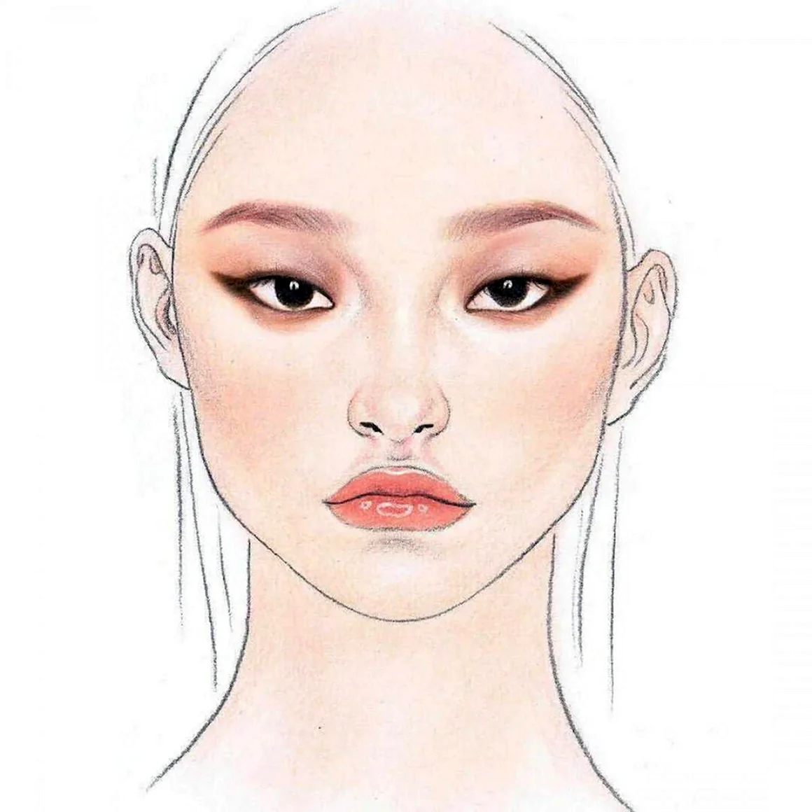 Лицо для рисования макияжа