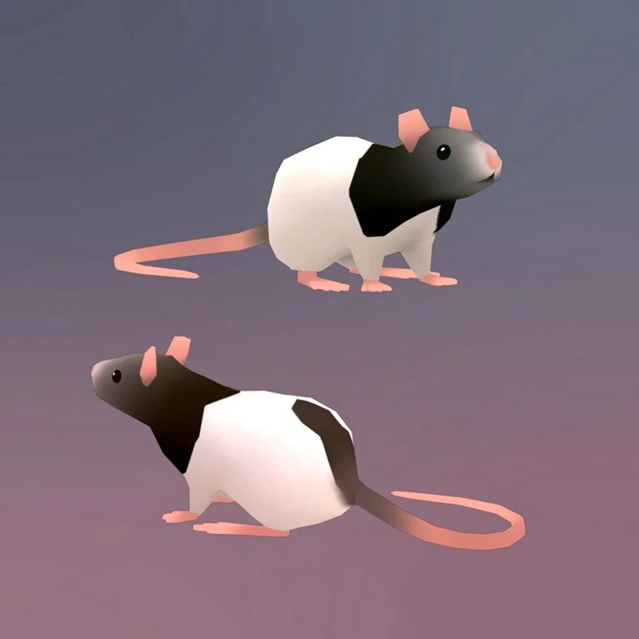 Low Poly компьютерная мышь