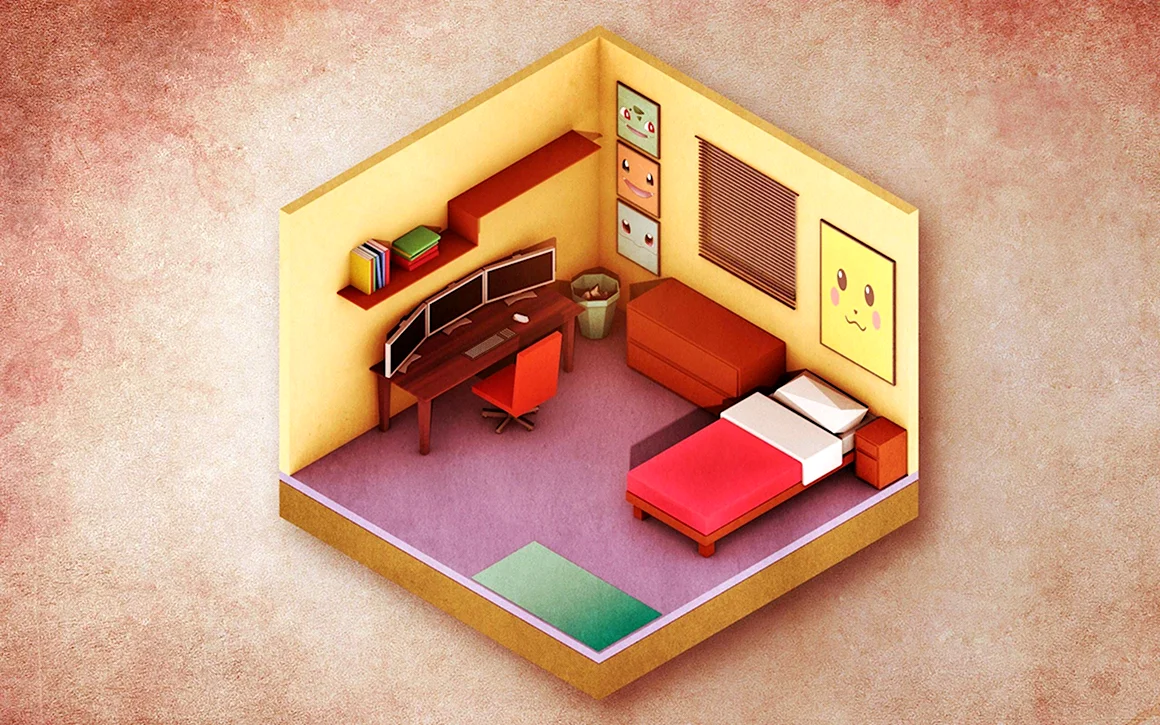 Low Poly мебель