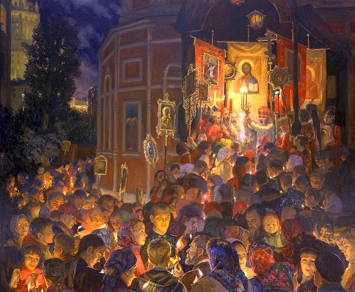 Маковский молебен на Пасху 1887-1888