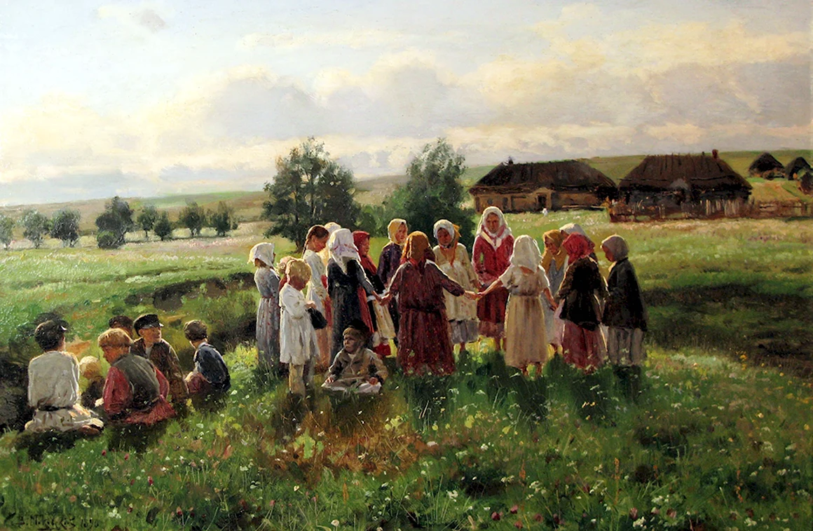 Маковский Владимир Егорович. Играющие дети. 1890