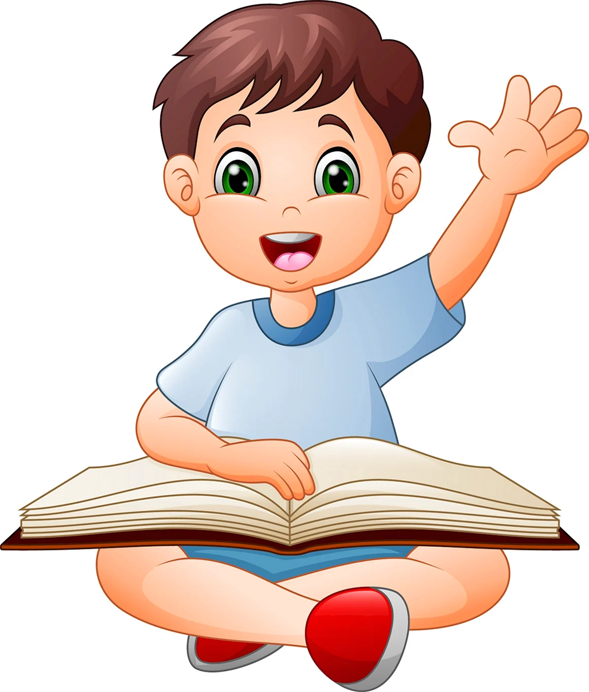 Мальчик с книжкой мультяшка