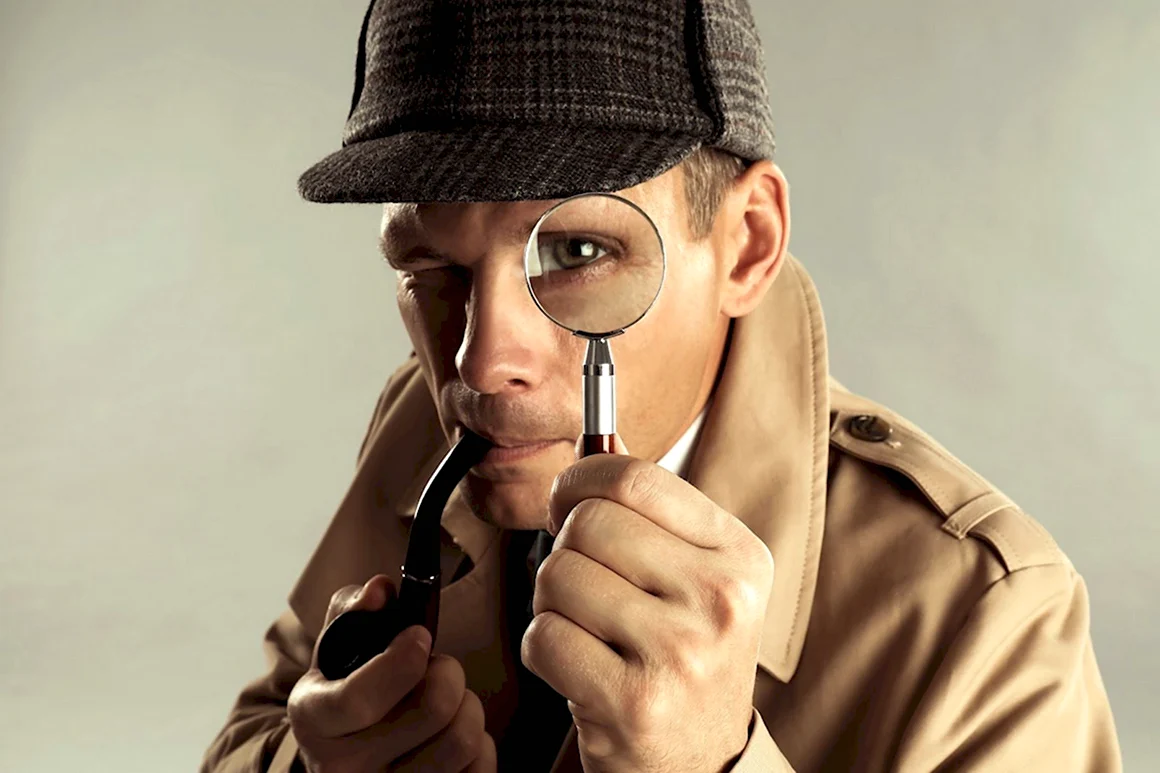 Male Detective on a Black background Video