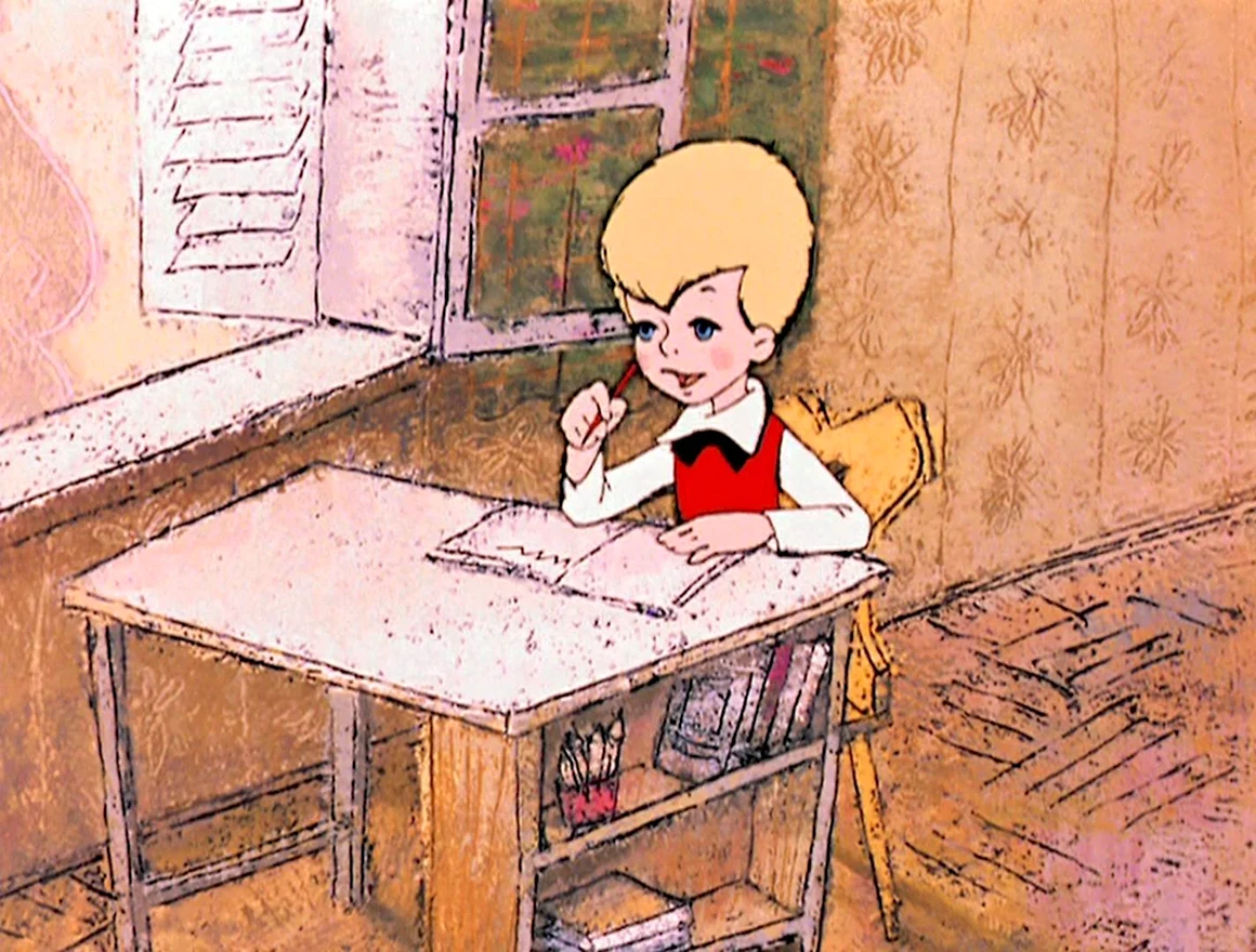 Малыш и Карлсон за столом