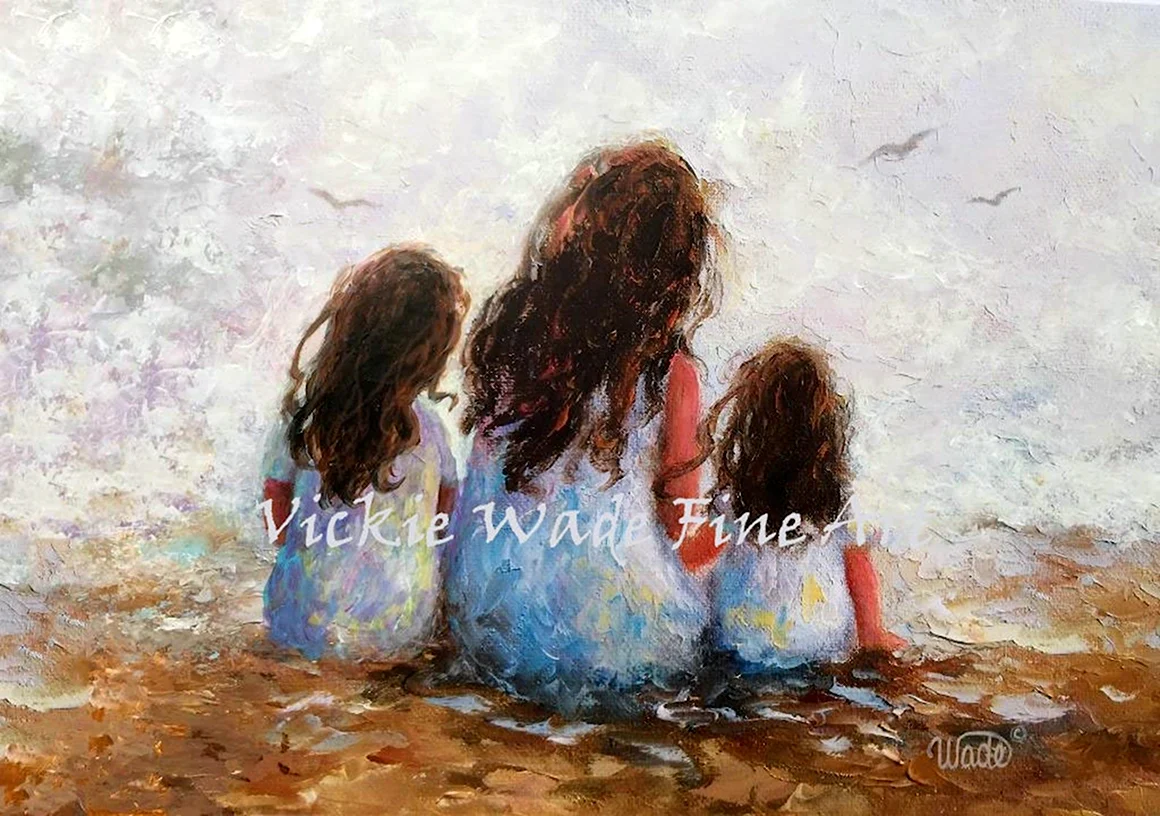 Мама и две Дочки картина