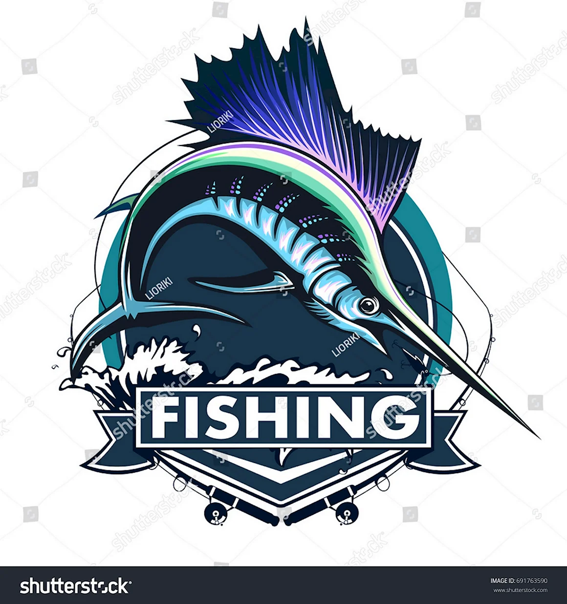 Marlins рыбалка логотип