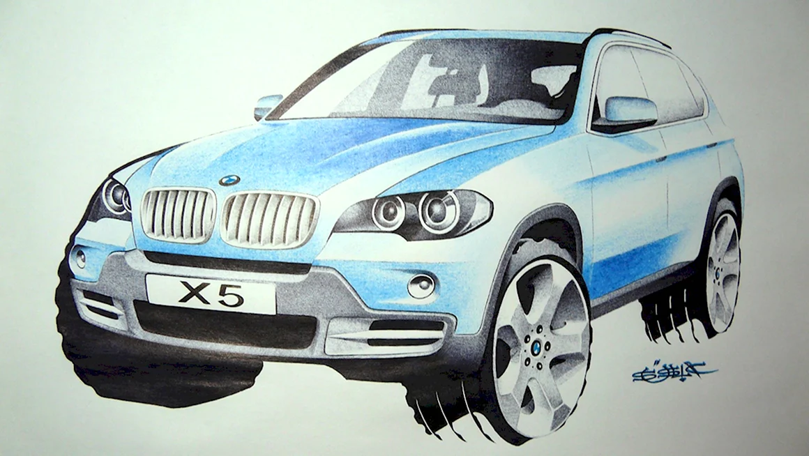 Машина BMW x7 risovat