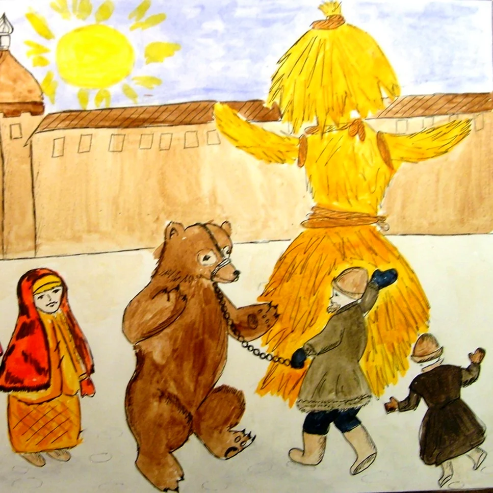 Масленица рисунок