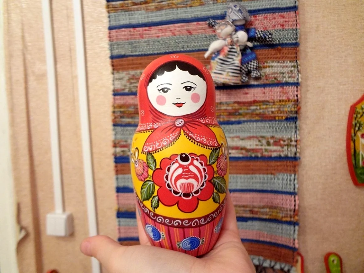 Матрешка Городецкая роспись
