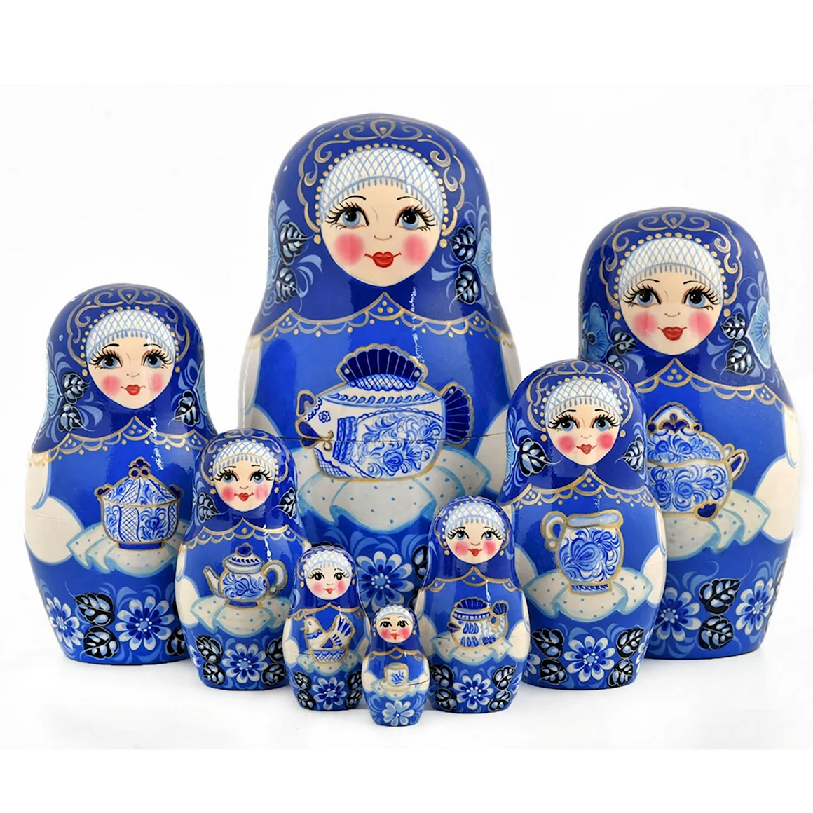 Матрёшка Гжель
