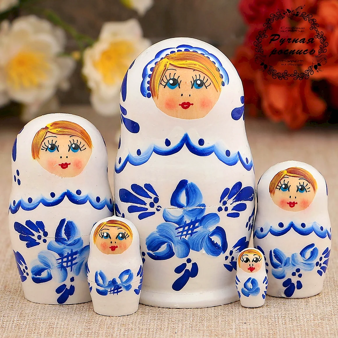 Матрёшка Гжель