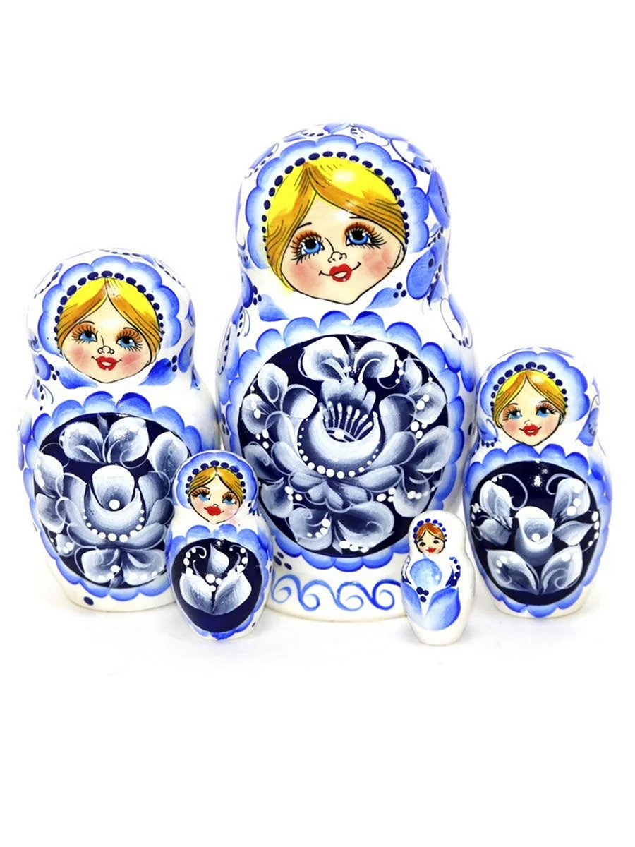 Матрёшка Гжель