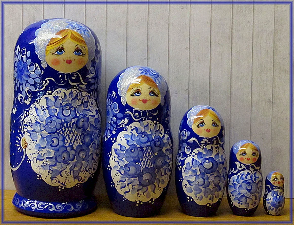 Матрёшка Россияночка Гжель
