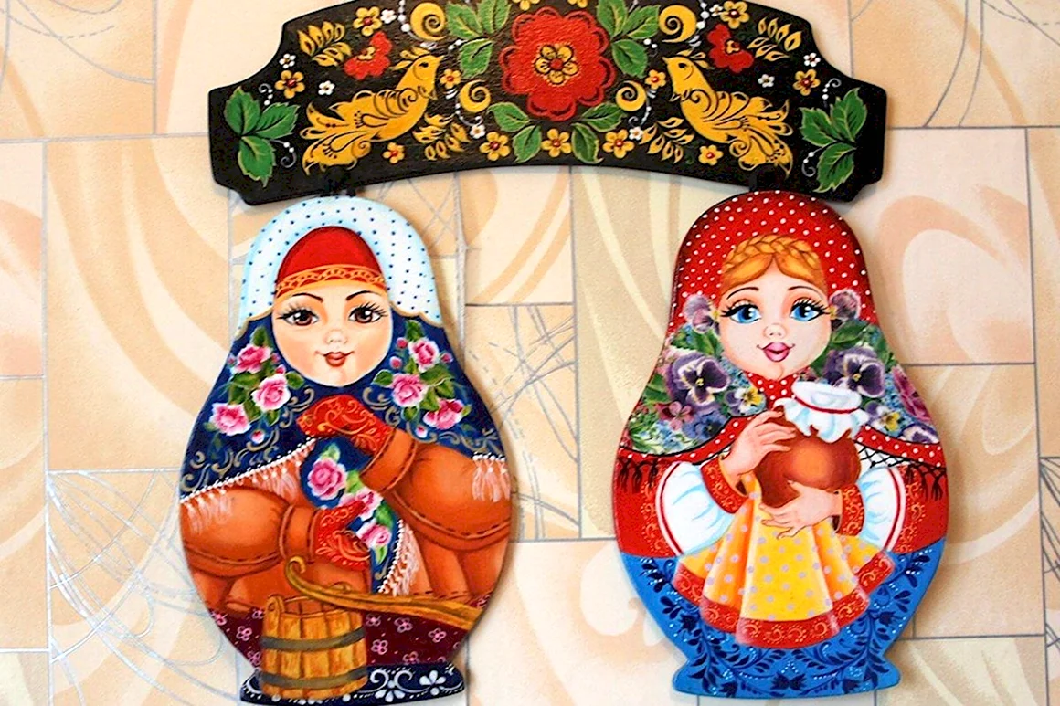 Матрёшка упало Сибирская роспись
