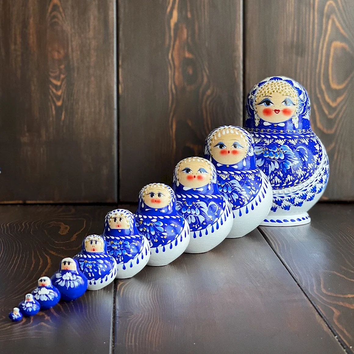 Матрешки Гжель красивые