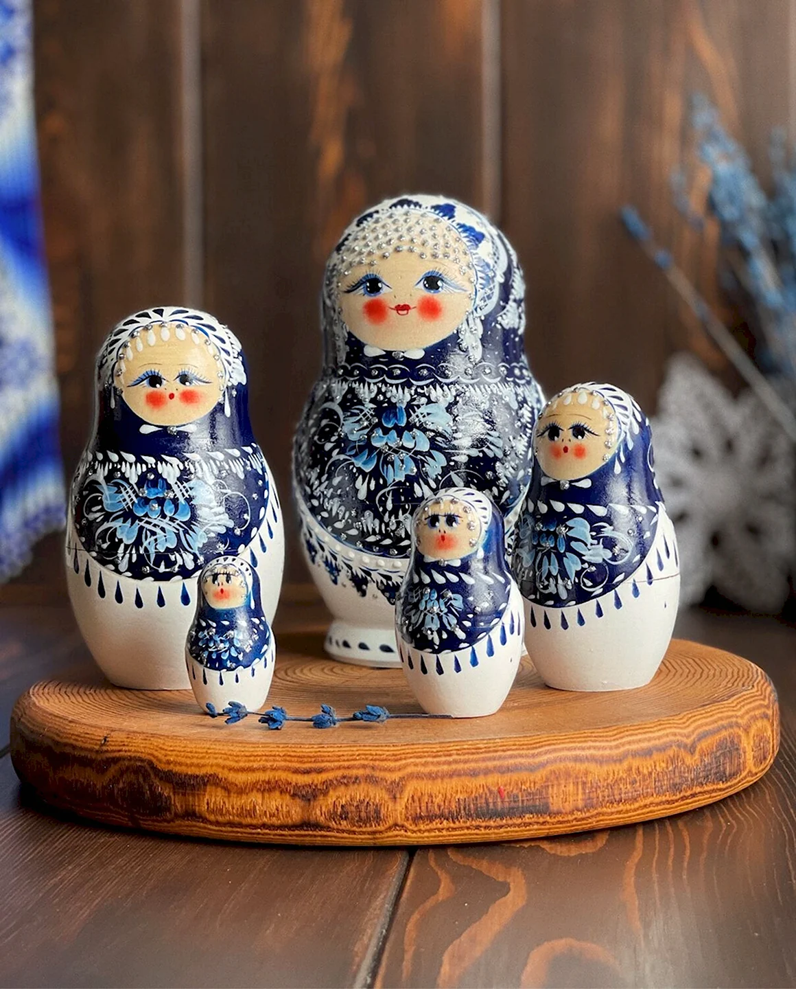 Матрешки Гжель красивые