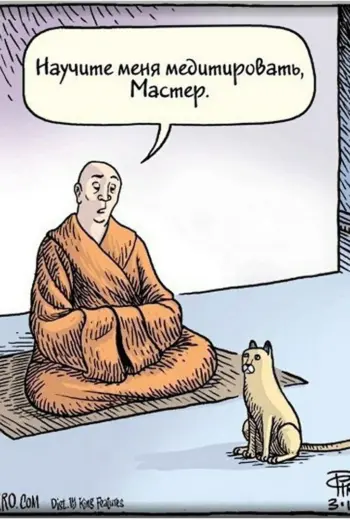 Медитация карикатура