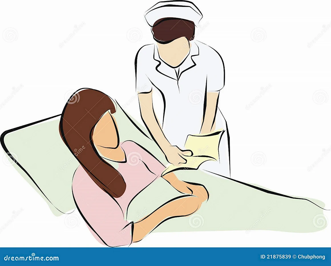 Медсестра и пациент рисунок