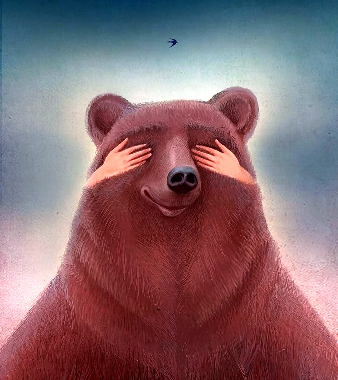 Медведь обнимает