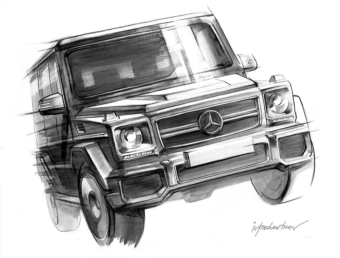 Мерседес g63 рисунок