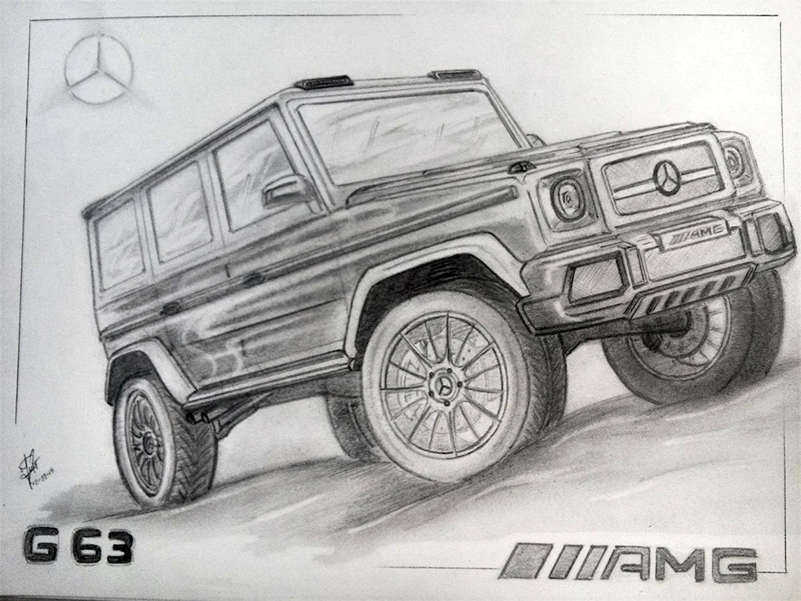 Мерседес g63 рисунок
