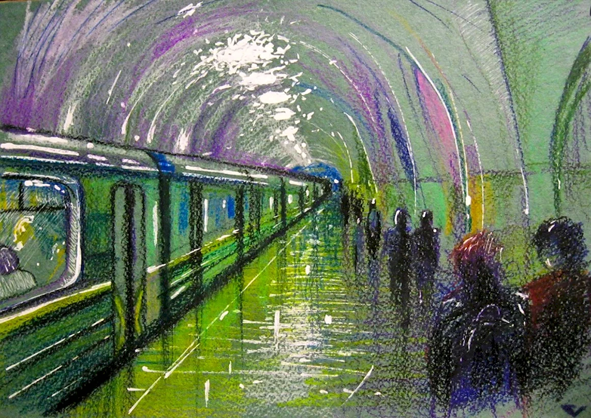 Метро рисунок