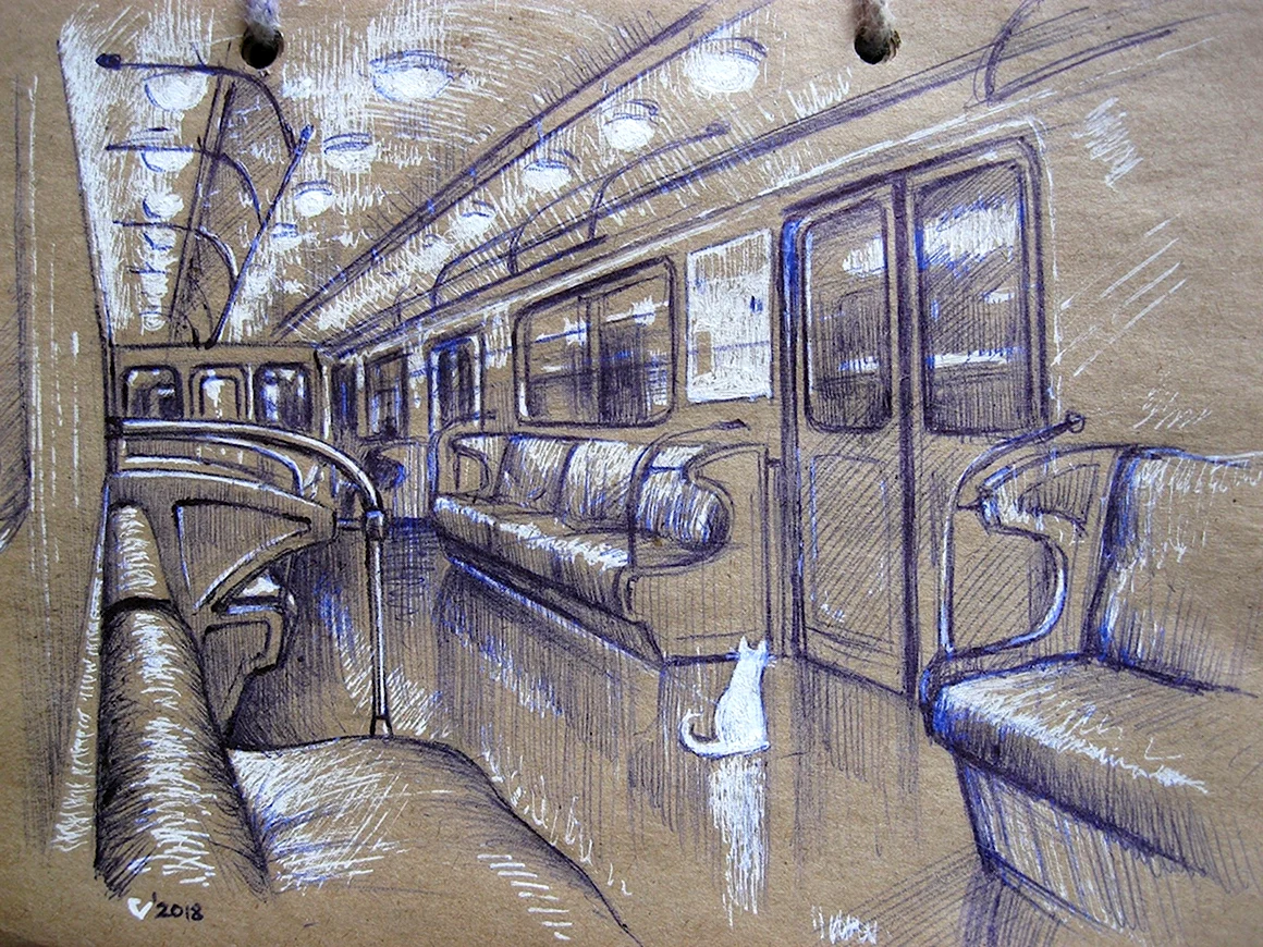 Метро рисунок
