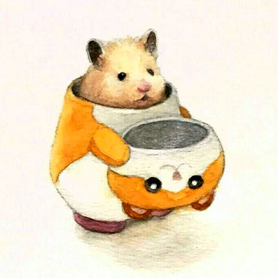 Милый хомячок рисунок
