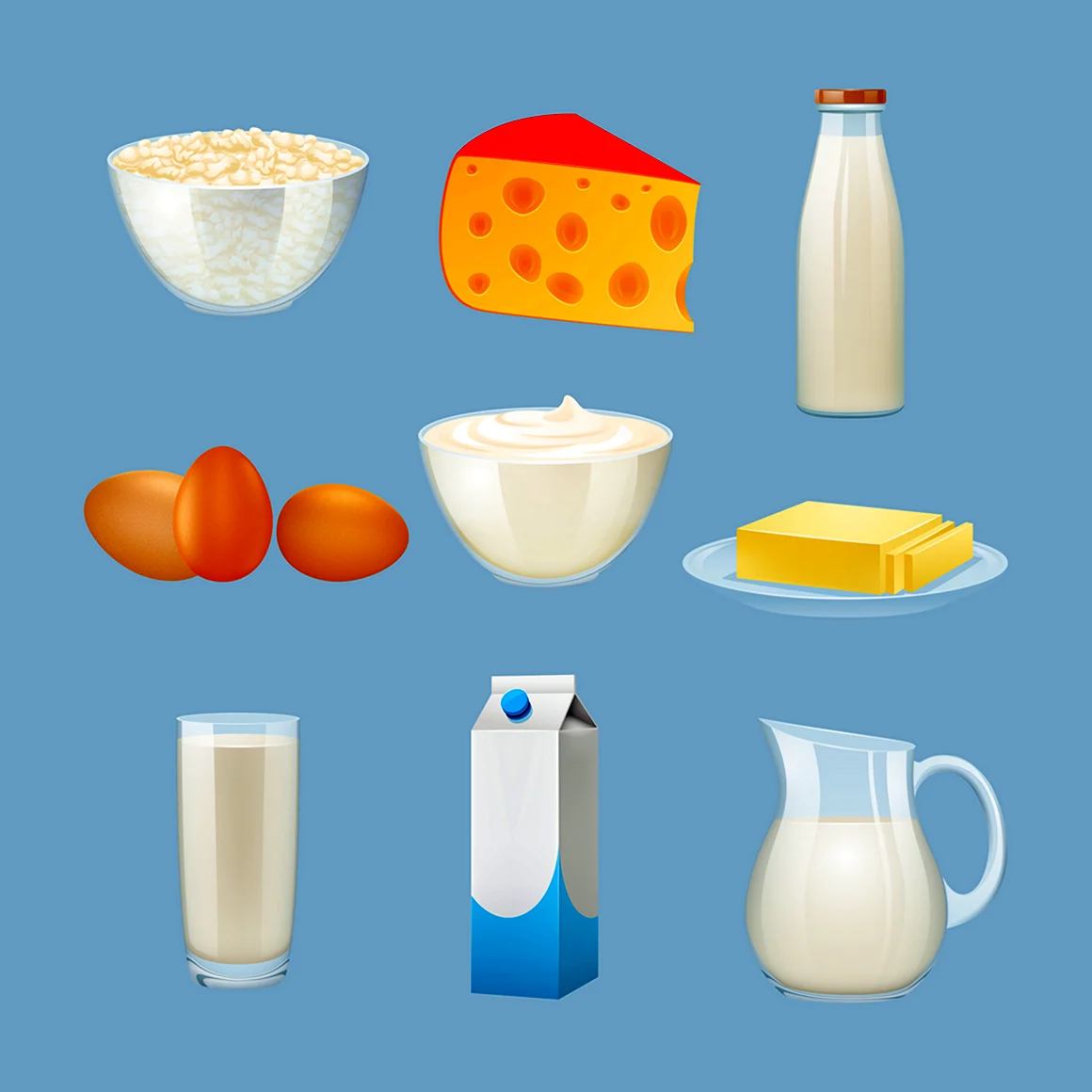 Молочные продукты карточки для детей
