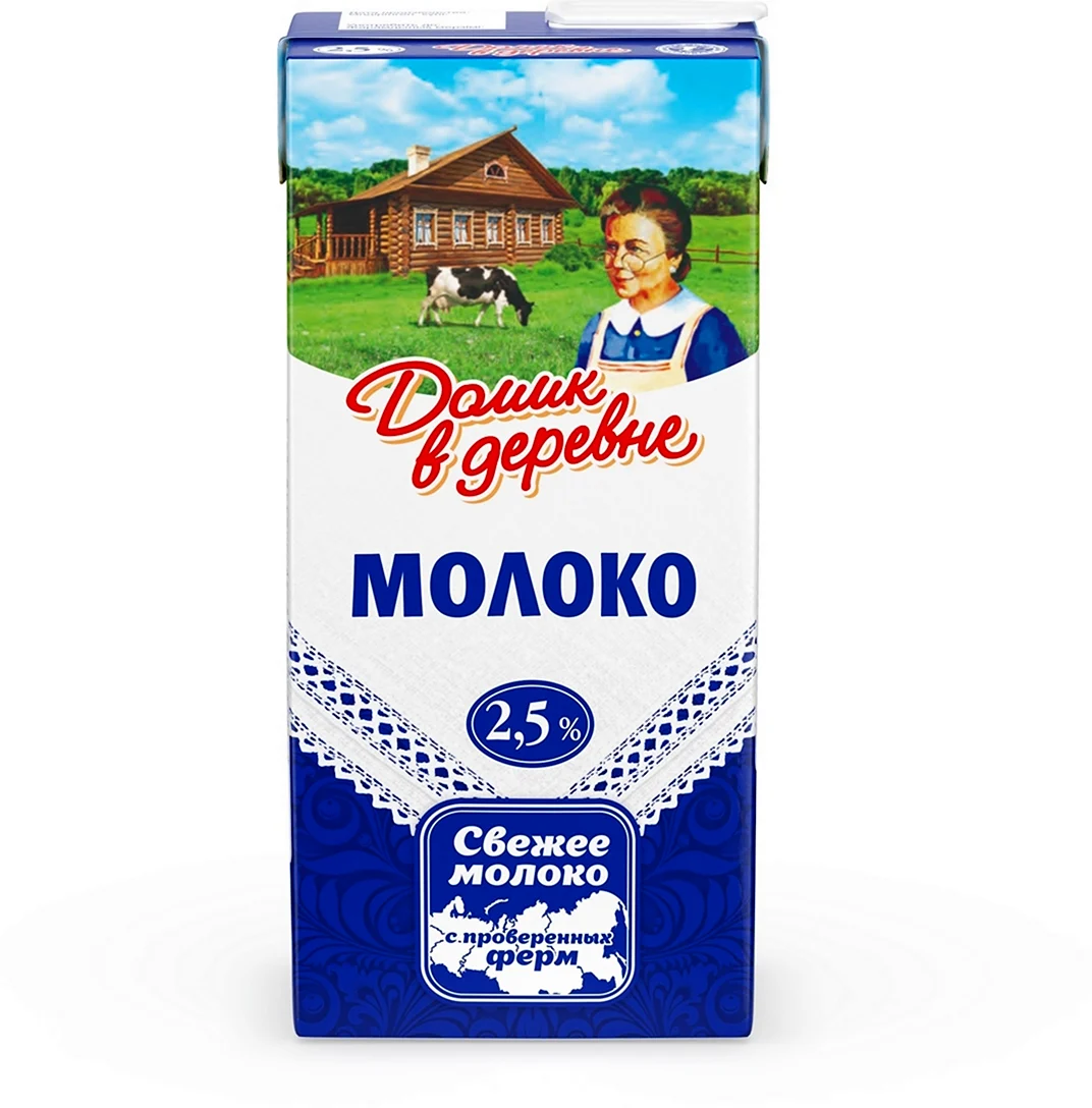 Молоко домик в деревне ультрапастеризованное 25 950г