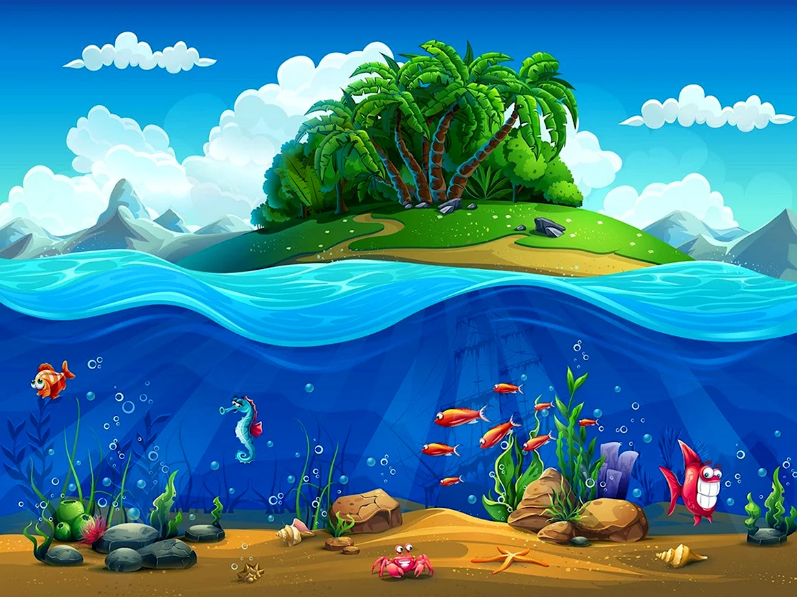 Море мультяшное