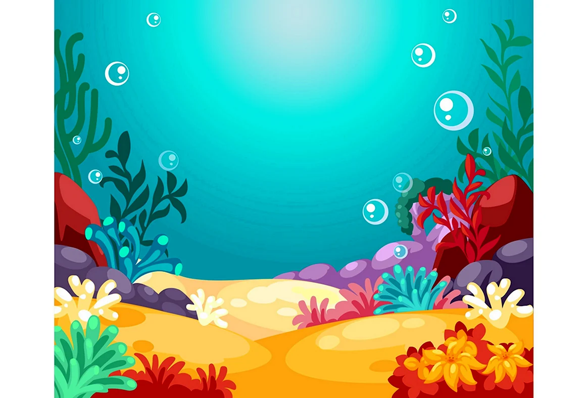 Морское дно мультяшное