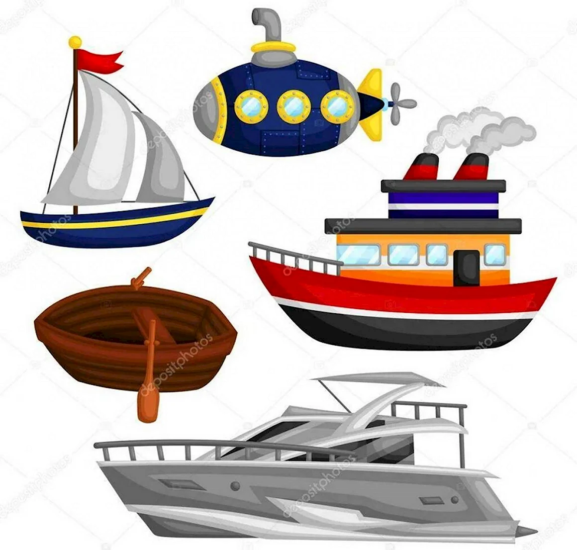 Морской транспорт вектор