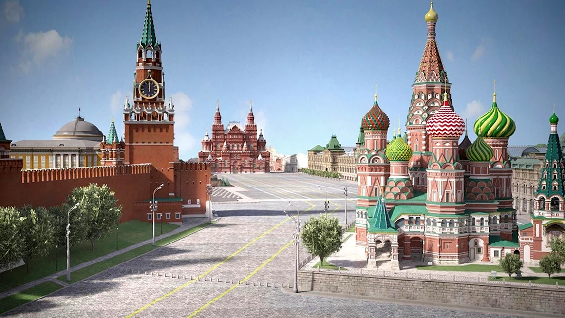 Москва красная площадь 3д модель
