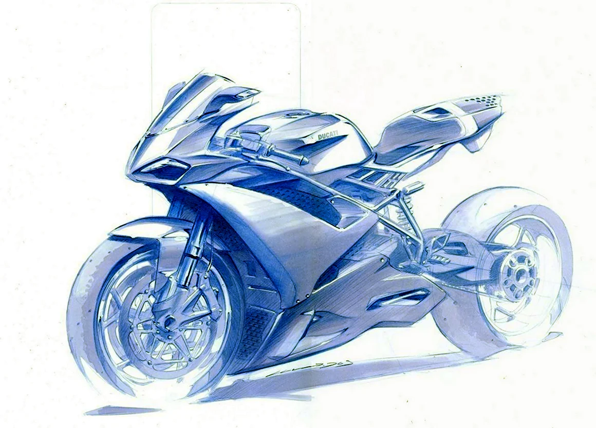 Мотоцикл рисунок
